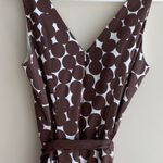 Nine West Brown and White Polka Dot Fit & Flare Dress, Belted Dress, Size 12 Photo 14