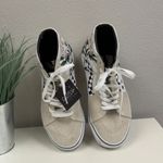 Cream Checker & Floral High Top Vans - Size 9 Photo 4