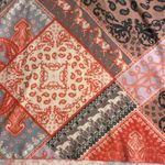 White Birch Women Patchwork Bandanna Horse Print Henley Top Oversized Size Small Photo 5