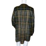 Signature Studio  Shirt Women‎ Large Green Plaid Sheer Popover Office Casual Photo 3