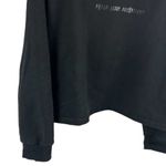 ZARA  Women's Floral Cropped Double Hoodie Sweatshirt Black Size M Photo 14