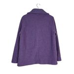 Lands' End  Women's M Purple Quarter Zip Mock Neck Sherpa Pullover Photo 1
