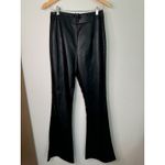 White Fox Boutique White Fox Show it Off Black Vegan Leather Flare Pants Photo 2