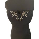 Max and Cleo Black Strapless Embellished Holiday Party Mini Dress Sze 6 New Year Photo 1