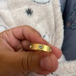 Boutique Sparkling Simulated Diamond 14k Yellow Gold Band, Size 8 NWT Photo 5