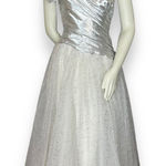 Vintage Party Dress Halloween Costume Fairy Princess Barbie Queen Silver Prom Size XXS Photo 0