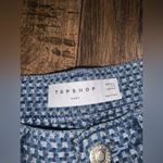 Topshop kort denim knit blue flares high rise boho spring jeans 120$ pants Photo 6