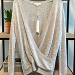 Lovestitch NWT  Gray Heather Sweater Knit Long Sleeve Wrap, S Photo 0