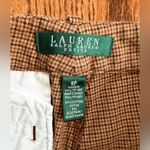 Ralph Lauren Lauren Pants Size 8 Petite Tan/Brown Hounds-tooth Stretch Ankle Photo 2
