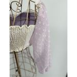 Nasty Gal  Edge Your Bets Purple White Off Shoulder crop top size 4 NWT Photo 6