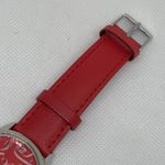 USPS women’s watch love USA silver tone 32mm quartz red tone leather running Photo 3