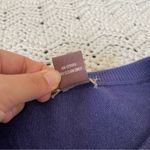 Oats Cashmere Ruffle Front Long Sleeve Cardigan Purple (Small) grandmacore comfy Photo 6