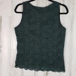 H&M  Deep Forest Green Lined Lace Sleeveless Scoop Neck Top Women's Size 8 Photo 8
