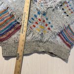 VTG Max Bradley S Sweater Jumper Wool Blend Boho Festival Fringe Art Colorful Photo 8