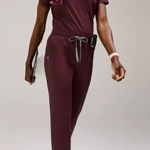 FIGS Tena FORMx Slim Tapered Scrub Pants in Burgundy, Size Small Photo 0