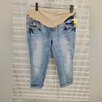 y2k CUTE WALLFLOWER Maternity jeans with cuffed crop legs By Motherhood Blue Size undefined Photo 1