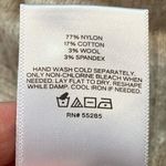 EXPRESS  Sweater Heather Oatmeal Beige V-Neck Neutral Knit Pullover Wool Blend XS Photo 7