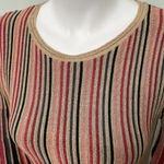 Rapsodia Metallic Stripe Dress Red Photo 3