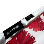 Avenue Midi Dress Womens 22 Red White Floral Sleeveless Fit & Flare V Photo 3