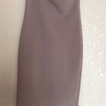 Scuba Thick High Waisted Bodycon Midi Skirt Nude Photo 0