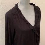 J.Crew Mercantile BLACK top shirt large L NEW NWT side tie versatile long sleeve Photo 8