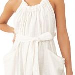 Free People  Cotton Gauze Henriette Sleeveless Tie Waist Wide Leg Jumpsuit M Photo 7