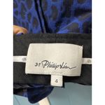 3.1 Phillip Lim  Women's Blue Black Leopard Print High Waisted Cropped Pants Sz 4 Photo 1
