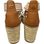 Tory Burch Frieda Espadrille Sandal Pink Blush Stripe Tan 57331 Size 6.5 - $258 Photo 3