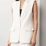 Endless Rose White Linen Blazer Vest SMALL Boxy Oversized Career Suiting $130 Photo 2
