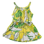 Tibi  NEW YORK 100% Silk Sleeveless Lime Floral Boho Summer Sun Dress Photo 8