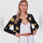 Forever 21  Daisy Crop Cardigan Cream Blue Small Preppy Twee Coquette Spring Chic Photo 3