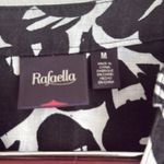 Rafaella  100% Linen Black White Floral‎ Tunic Top - Size Medium Photo 1