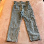 American Eagle high rise mom jeans size 6 short light wash distressed straight Photo 2