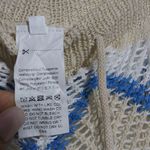 Crochet Cream Blue Open Knit Beach Festival Coverup Pull On Pants Size L Size L Photo 4