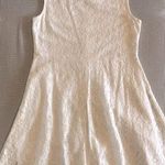 Amber Blue  white lace dress in size L gold zipper in back. New Photo 0