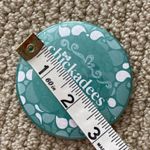 NEW Chickadees Button Pin Filigreed Teal Feminine Girly Cute Large 3” NWOT Photo 4