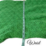 New York & Co Dress Sleeveless Kelly Green Eyelet Fit Flare Size 8 Medium EUC Photo 7
