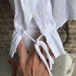 Ellison White Top Crochet Swimsuit Cover Up Large Photo 11