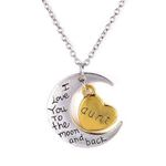 I LOVE YOU Dear Aunt Heart Pendant Necklace Multiple Photo 0