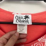 COPA CABANA 3/4 Sleeve Fish Print Womens Top Size Large Coral Orange Beachy USA Photo 6