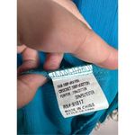 Solitaire  Swim Cover Up Womens Beachy Blue Pompom V Neck Long Sleeve Size Large Photo 6