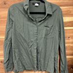 Lorena Rose Green Linen Blend Shirt Photo 0