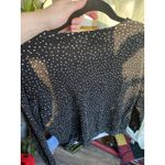 H&M  Polka Dot Button Up Black Cardigan Sweater Large Cotton Work Femme Capsule Photo 7