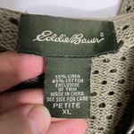 Eddie Bauer  sleeveless full zip hooded open knit sweater women's size XL Photo 2