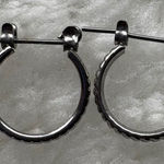 Silver Tone Hoop Earrings Small Lightweight Everyday Minimalist Jewelry Photo 0