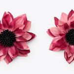 ZARA  Flower Red & Pink Earring Photo 0
