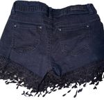 L.E.I Vintage Fringed Denim Short Size 1 Regular Juniors Black Denim Y2K Photo 4