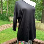 Trina Turk  Kona One Shoulder Top Black Size M Medium EUC Photo 1