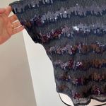 Vince Camuto navy sequin sliver thread sparkle date night special occasion M Photo 5