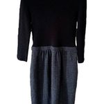 Burberry London Navy & Gray Wool Dress Photo 0